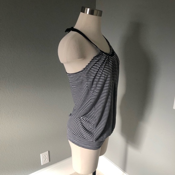 Express Striped Halter Tank Top Blouse - Picture 5 of 16